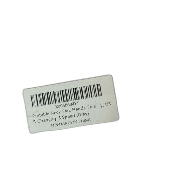 New Open Box Portable Neck Fan Hands Free Rechargeable Gray 3 Speeds - Picture 3 of 3